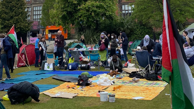 Протесты в поддержку Палестины распространяются и в британских университетах