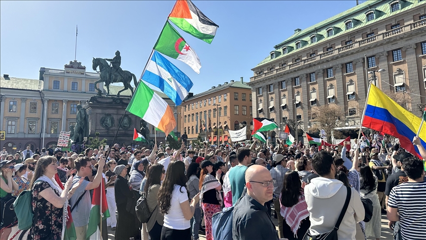 Hundreds in Sweden protest Israel's participation in Eurovision