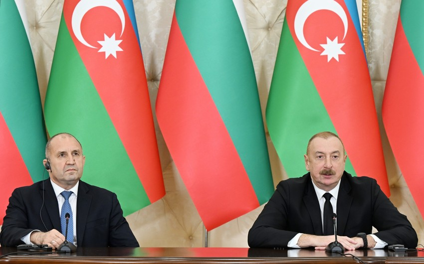 Presidents of Azerbaijan and Bulgaria make press statements - FULL