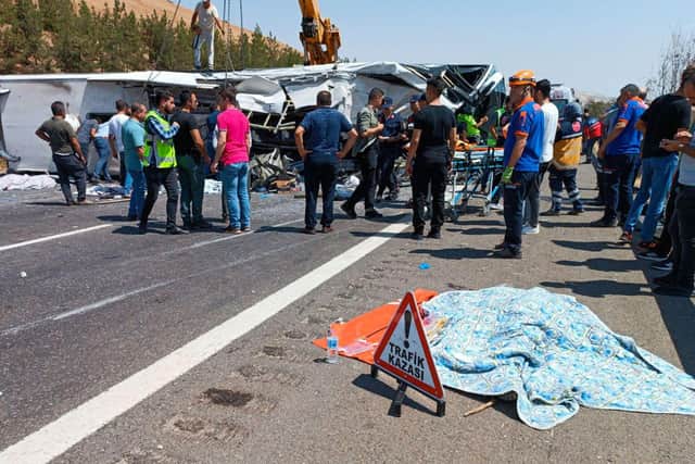 Tourist bus crashes into vineyard in Türkiye: 15 injured