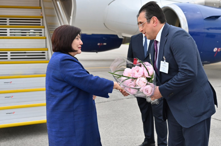 Speaker of Milli Majlis Sahiba Gafarova arrives in Swiss Confederation on a Working visit