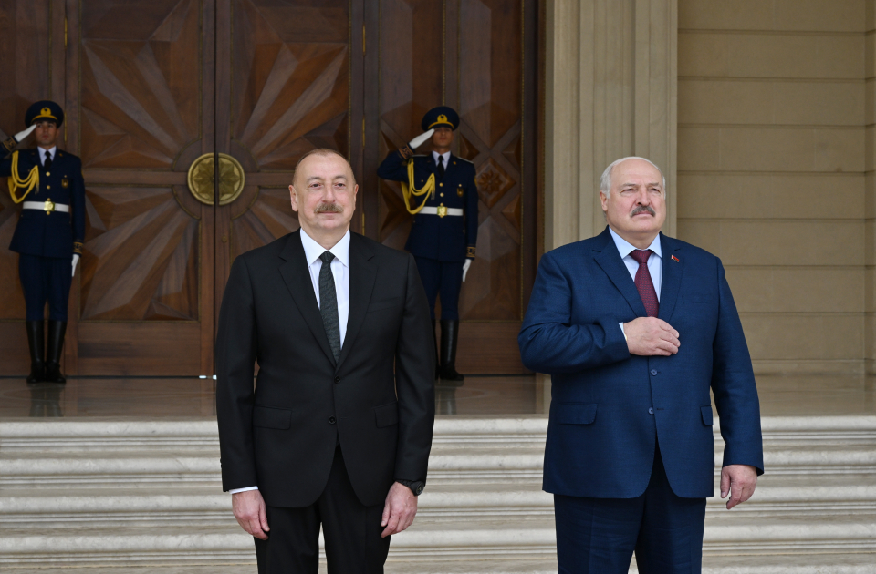 Lukaşenkonun rəsmi qarşılanma mərasimi KEÇİRİLDİ -  FOTOLAR