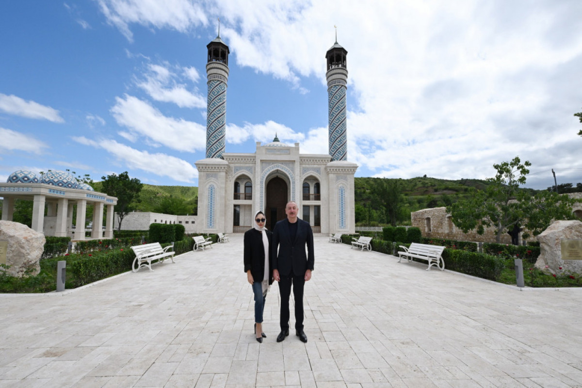 President Ilham Aliyev and First Lady Mehriban Aliyeva attended inauguration of Zangilan Mosque -UPDATED