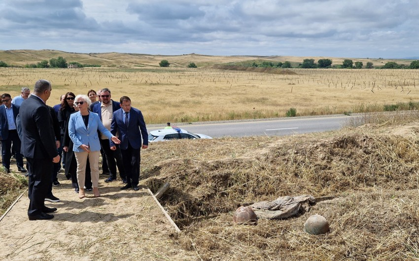 Speaker of Latvian Parliament arrives in Fuzuli