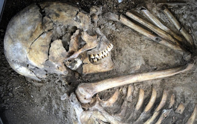 Bakının mərkəzində insan skeleti tapıldı