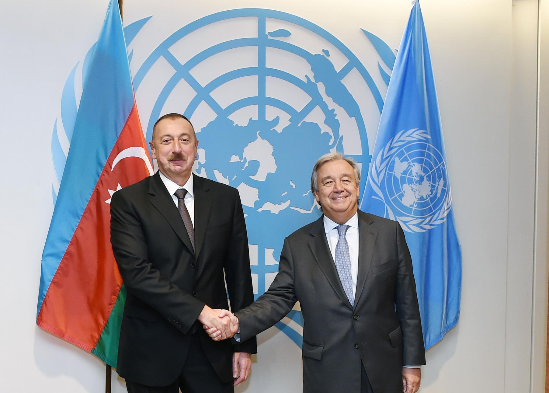 Antonio Guterres congratulates Ilham Aliyev