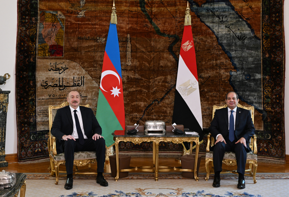 Azerbaijani and Egyptian Leaders Hold One-on-One Meeting in Cairo