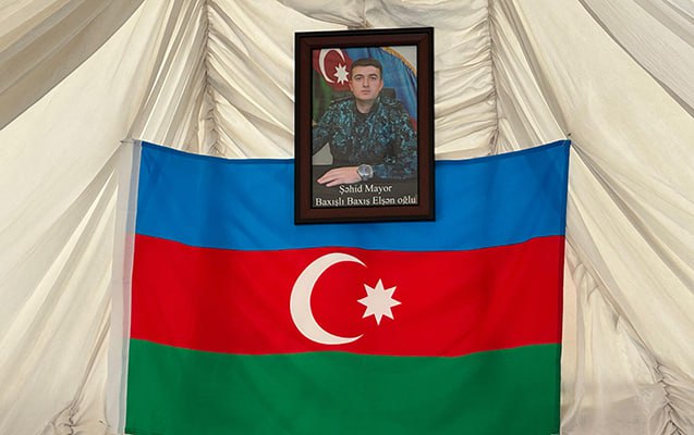 Şəhid mayorla vida mərasimi keçirilir