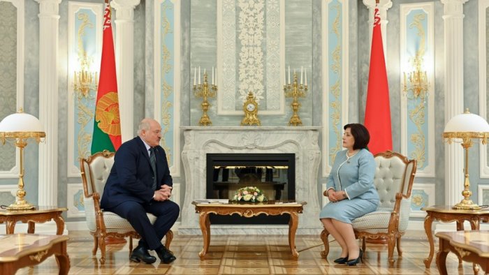 Sahibə Qafarova Aleksandr Lukaşenko ilə görüşüb