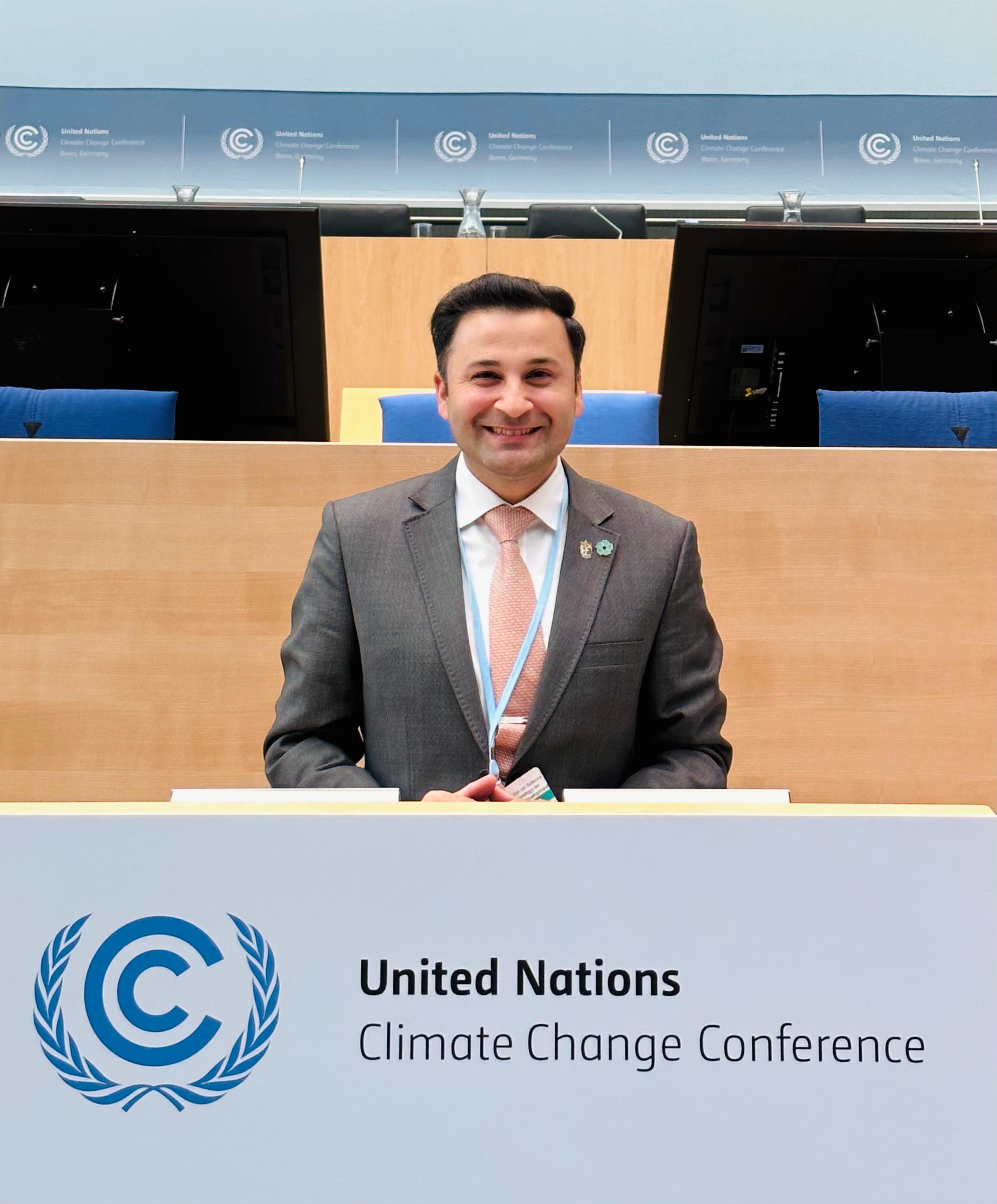 President of BRISD and Global Climate Youth Leader Nawab Commends Azerbaijan’s Leadership at UNFCCC SB60 in Bonn