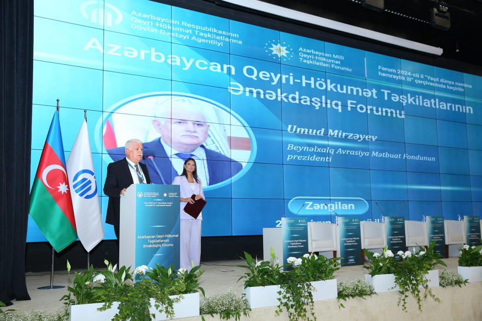 Umud Mirzəyev "Azərbaycan QHT-lərinin Əməkdaşlıq Forumu”ndan danışdı - VİDEO