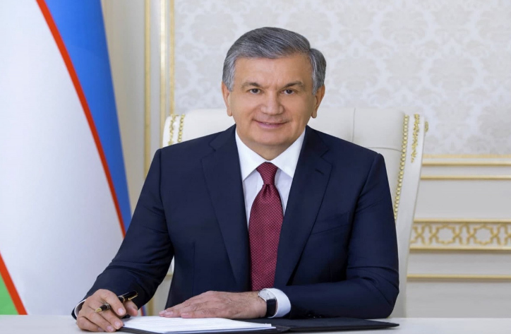 President of Uzbekistan Shavkat Mirziyoyev visiting Azerbaijan