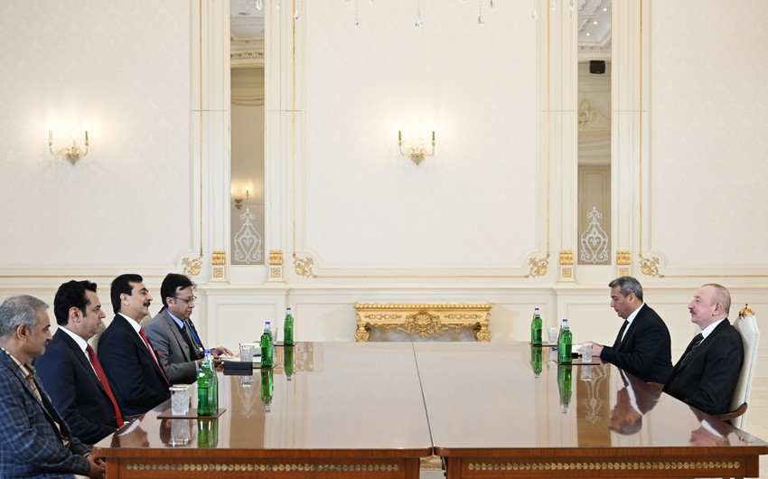 Azərbaycan Prezidenti Pakistan Senatının sədrini qəbul edib