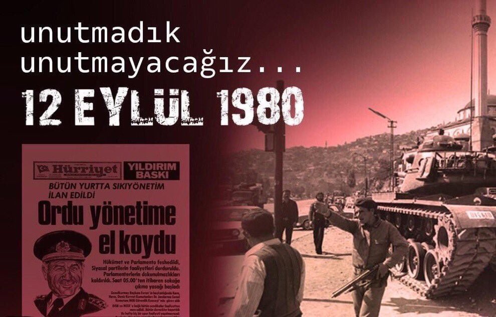 12 sentyabr çevrilişindən 43 il ötür - Türkiyə tarixinin qanlı səhifələrindən biri...