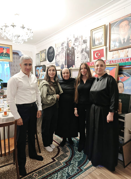 Leyla Aliyeva and Arzu Aliyeva visit Polad Hashimov's home