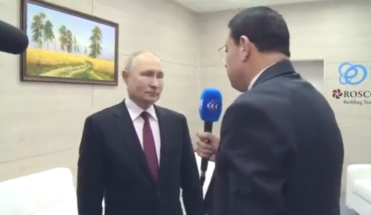 Владимир Путин ответил на вопросы телеведущего межарабского канала Al Ghad