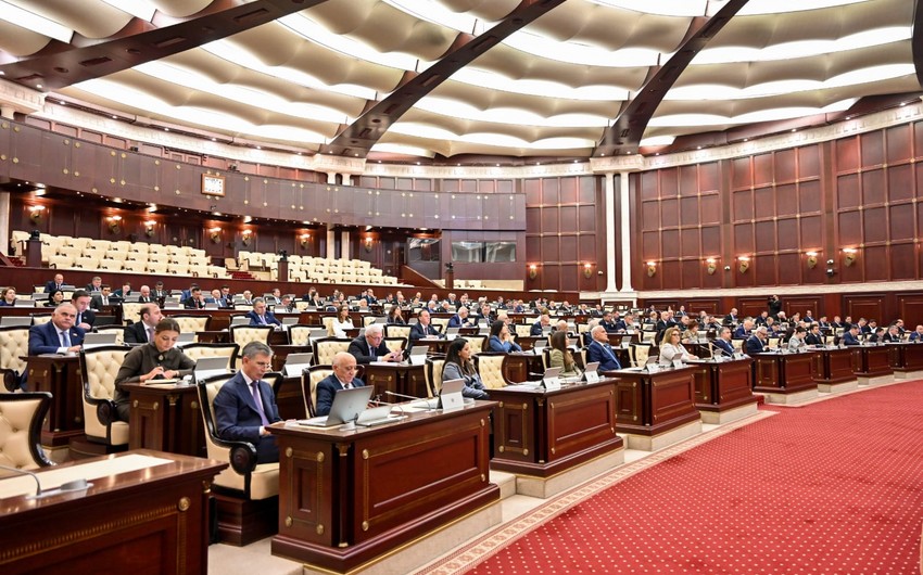 The next plenary Meeting of the spring session of the Milli Majlis is being held