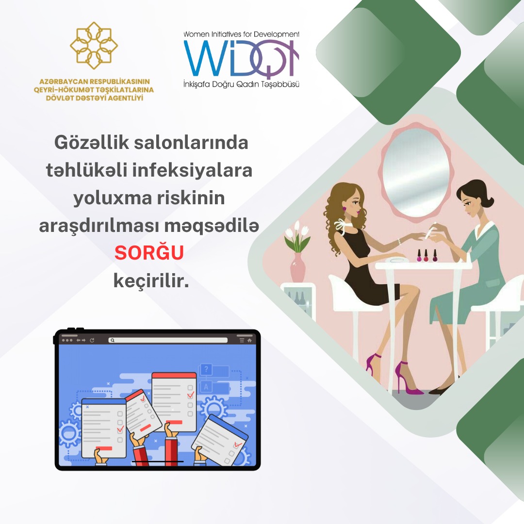 Gözəllik salonlarında infeksiya riskləri ilə bağlı onlayn sorğu keçirilir