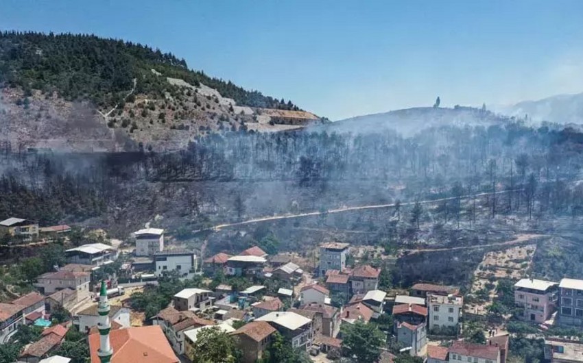 Türkiyədə güclü yanğın baş verib