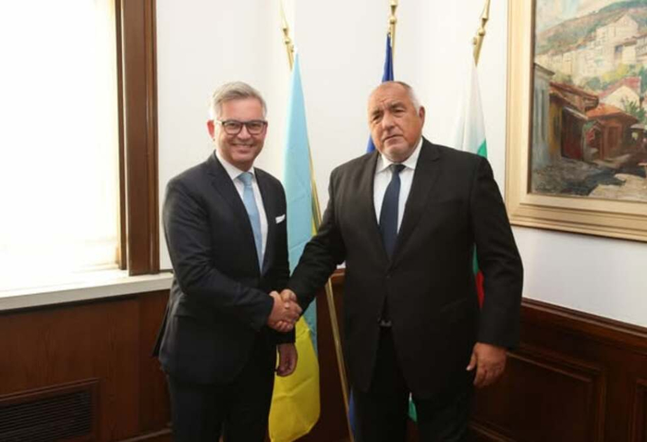 GERB Leader Borissov and Home Affairs EU Commissioner Brunner discuss Schengen external borders in Sofia