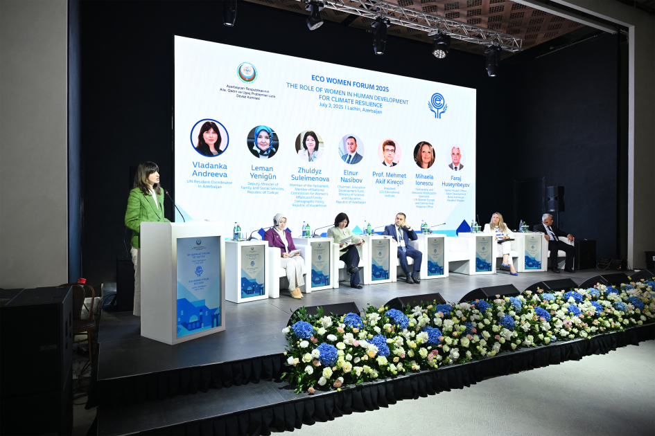 Laçında "İqlimə dayanıqlılıq üçün insan inkişafında qadınların rolu" mövzusunda panel sessiya keçirilib