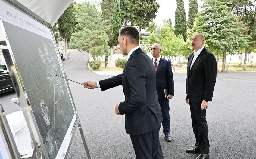 President Ilham Aliyev inspected site designated for Khankandi-Shusha cable car construction