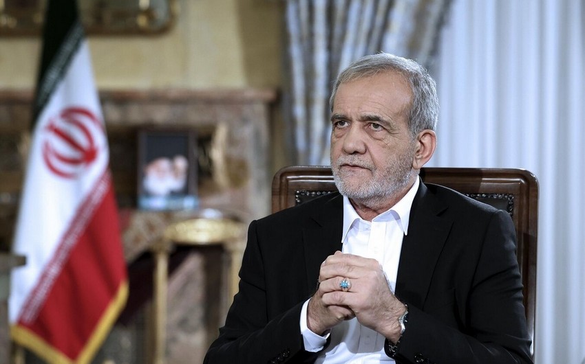 İran Prezidenti Məsud Pezeşkian Azərbaycana səfərə gəlib