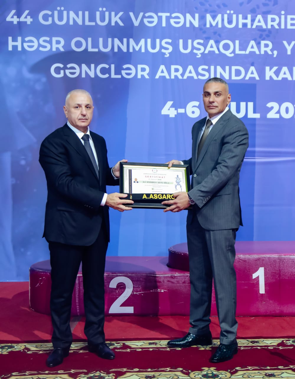 Arpaçay İdman Birliyinin prezidenti Əli Əsgərov V Dan qara kəmər dərəcəsinin fəxri diplomuna layiq görülüb