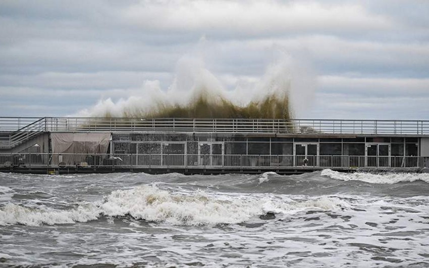 Houses destroyed as result of storms, floods in Poland
