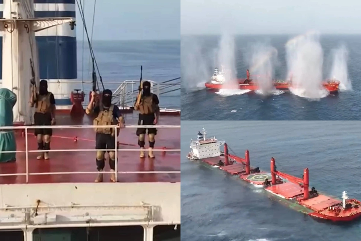 Husilər Qırmızı dənizdə gəmiyə hücumun görüntülərini yaydılar