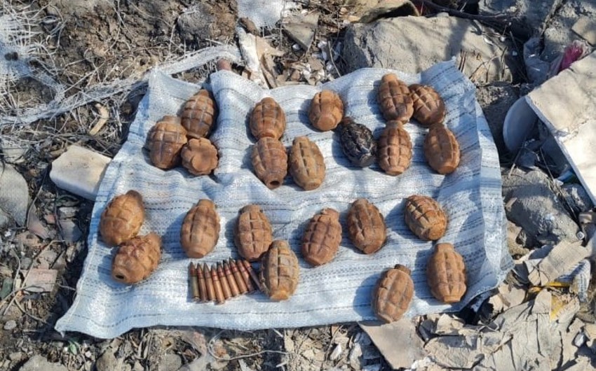 Abşeronda xeyli silah-sursat aşkarlanıb