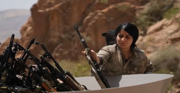 PKK-dan təhvil alınan silahlar belə yandırıldı - VİDEO