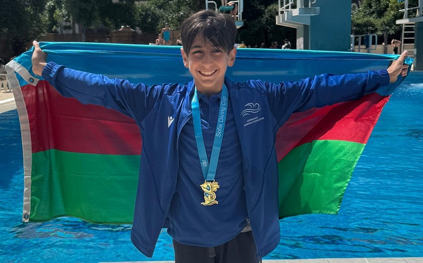 Azerbaijan junior diving team claims three golds at Sofia Cup in Bulgaria