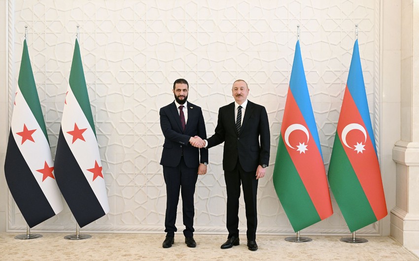 President Ilham Aliyev had expanded meeting with Transitional President of Syria