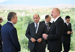 Ilham Aliyev and Gurbanguly Berdimuhamedov visit destroyed sites in Fuzuli