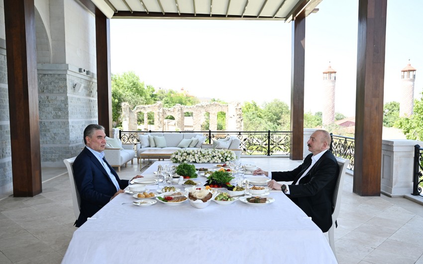 President Ilham Aliyev and Gurbanguly Berdimuhamedov had joint dinner in Shusha