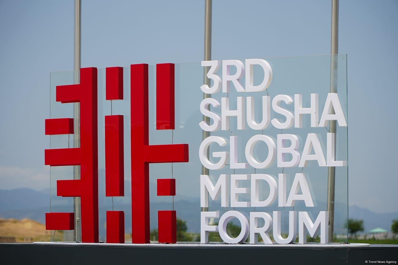 Participants of Global Media Forum arrive in Fuzuli