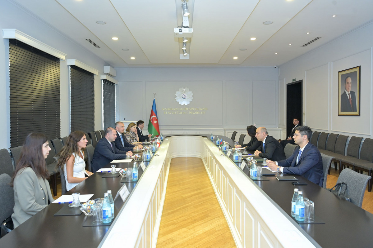 Emin Amrullayev Meets Georgian Minister of Education, Science and Youth