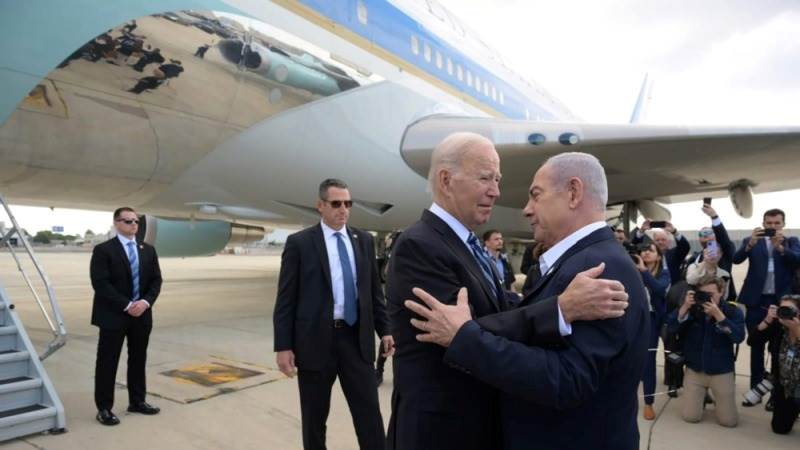 US President Joe Biden arrives in Israel