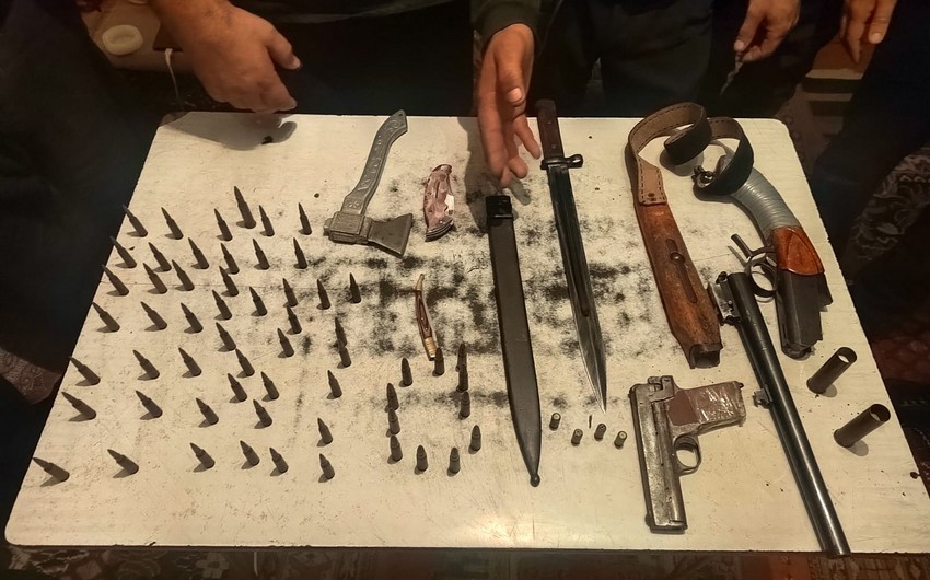 Sabirabad sakininin evindən silah-sursat aşkarlanıb